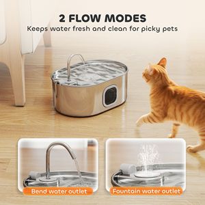 Fontanella per Gatti Ultra Silenziosa in Acciaio Inox da 7L con Filtri per Gatti, Cani e Case con Più Animali Domestici, Capacità 246 oz - Product Image 6