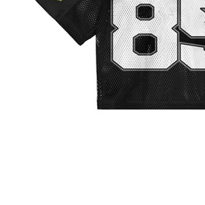 Mesh Jersey <b>Men's</b> <b>Turtleneck</b> Short Sleeve Crop <b>Top</b> Formal 100% Cotton Silk Screen Printed Regular Fit Black White - Product Image 3