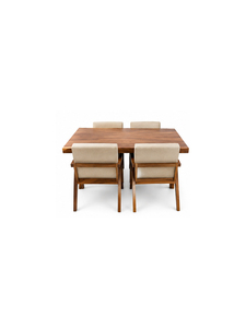 Modern Wood <b>Dining</b> Table Rectangle <b>6</b> Seater Midcentury Design Stable and Durable for Restaurant or Home Furniture - Product Image 6