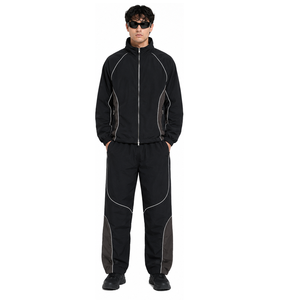 Premium Athletic Nylon Tracksuit for <b>Men</b> Breathable Sports <b>Jacket</b> and Pants OEM ODM Clothing Factory Custom Nylon Tracksuits - Product Image 1