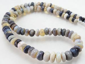 Australian Lightning Ridge Opal Bead Smooth Pulido Roundel Shape 16 pulgadas 4-12MM Piedra natural Joyería Mayorista Suministros - Product Image 4