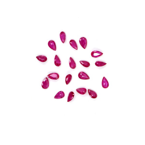 Rubíes naturales sin tratar de Mozambique, calibrados en forma de pera de 4x6 mm, piedras preciosas de rubí facetadas naturales sueltas para la fabricación de joyas, listas para usar. - Product Image 6