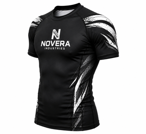 Haut de compression léger à manches courtes pour adultes, personnalisable avec votre marque, idéal pour le MMA, le BJJ, le grappling et l'entraînement de Jiu Jitsu - Product Image 4