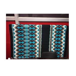 Dernier design, tapis de selle western fait main personnalisable, 100% laine australienne, haute qualité, pour concours hippique - Product Image 3