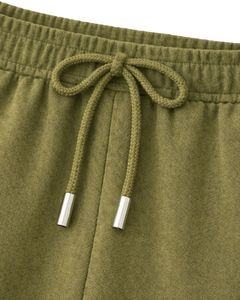 Pantalones Deportivos Cargo de Pierna Ancha Color Verde Oliva Personalizados para Mujer, Pantalones de Forro Polar con Cintura Elástica, Bolsillos con Cremallera, Ropa Casual de Calle, Pantalones de Invierno - Product Image 4