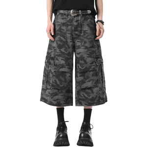 Pantalones Cortos de Mezclilla para Hombre, Diseño Personalizado, Estilo Urbano, Corte Recto, Casual, Lavado Claro, Verano 2026, Última Tendencia, Alta Calidad - Product Image 1