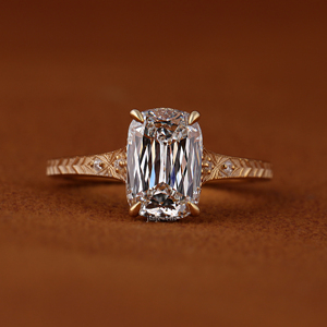 Anillo de Compromiso con Diamante Cultivado en Laboratorio, Corte Ashoka de 3 Quilates, Oro Sólido de 14K, Certificado IGI, VVS2 VS1, Color DEF, Anillo Solitario - Product Image 1