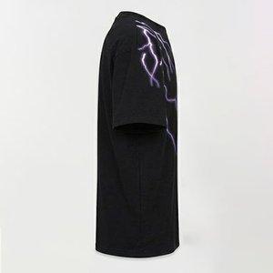 Camisetas de Manga Corta Casuales para Hombre, al por Mayor, con Logotipo Personalizado, Negras, de Alta Calidad, 100% Algodón Poliéster, Transpirables, Estilo Urbano, Cuello Redondo - Product Image 3