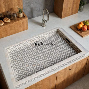 Bandeja Moderna con Incrustaciones de Hueso, Decoración Premium para Mesa de Comedor, por Tradebyd - Product Image 4