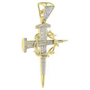 Colgante de Cruz de Moissanita Chapado en Oro y Rodio de Alta Calidad con Corte Brillante VVS, Estilo Hiphop, Plata de Ley 925, Certificado GRA - Product Image 3