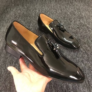 Chaussures en cuir pour hommes, style formel, surface noire brillante, cuir véritable, confortables, pour le bureau, les trajets quotidiens, le travail - Product Image 2
