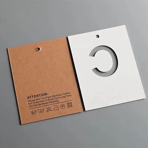 <span class=keywords><strong>Carte</strong></span> de remerciement en papier biodégradable, étiquettes en papier texturé avec découpe - Product Image 5