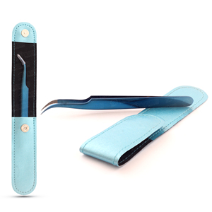 Bulk Leather Pouch Packing For Eyelash Tweezers Sustainable Steel Hair Plucking Tweezer Easy to Pickup Thin <b>Lashes</b> - Product Image 1