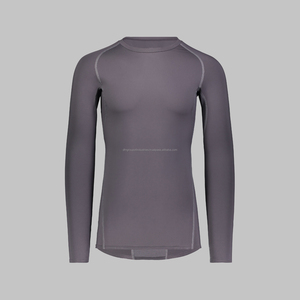 Camiseta blanca básica ajustada de compresión personalizada para hombres, camisetas deportivas para entrenamiento atlético y Culturismo - Product Image 3