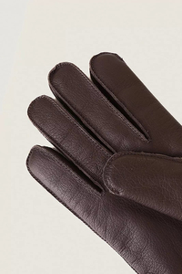Gants d'hiver en cuir pour vélo, longueur poignet, thermiques, non doublés, style uni, compatibles écran tactile, pour usage quotidien, fêtes et sports - Product Image 3
