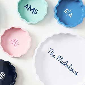 Bandeja de laca moderna, elegante juego de bandejas para servir hechas a mano para una decoración estética del hogar, diseño duradero y minimalista para la mesa de café. - Product Image 4