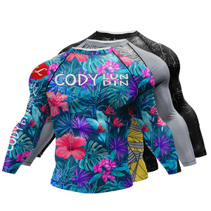 Camiseta de Compresión de Manga Larga Personalizada para Hombre, Camiseta Deportiva con Gráficos Sublimados para Entrenamiento de MMA, BJJ y Gimnasio - Product Image 6