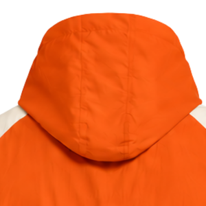 <b>Mens</b> Orange Neutral Colorblock Nylon <b>Hoodie</b> Shorts Set Quarter Zip Lightweight <b>Running</b> Fitness Training Casual Sports Outfit - Product Image 4