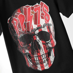 2026 Summer New <b>Style</b> Plein T-shirt - 100% Pure Cotton Skull <b>Head</b> Design with High-Quality Rhinestone Detailing - Product Image 5