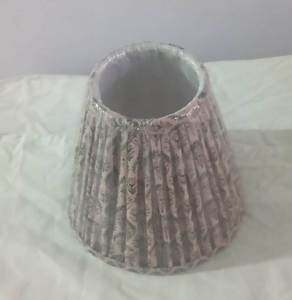 High Demand <b>Modern</b> Cone Shape Linen Fabric <b>Lamp</b> <b>Shade</b> Pleated Gathered Ikat Pattern Indoor Table Use Handmade Dimmable E27 - Product Image 5