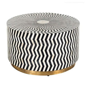 Trendy Starcatcher, mesa de centro con incrustaciones de hueso geométrico, artesanías artísticas, muebles para el hogar con soporte de Metal decorativo - Product Image 4