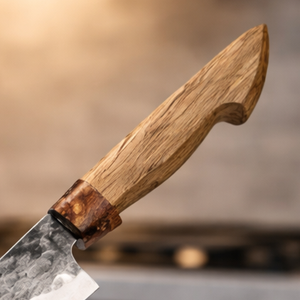 Couteau de chef ambidextre fait main avec lame en acier Damas, respectueux de l'environnement - Product Image 3