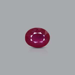 3.71 Carat Oval Cut Natural Ruby Loose Gemstone for Fine Jewelry - Product Image 1