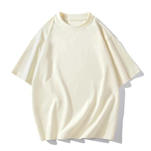T-shirts pour hommes en coton 100% uni, couleur unie, séchage rapide, impression de logo personnalisée sur le devant, anti-plis - Product Image 2