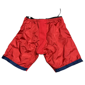 Pantalones de hockey de nylon con estampado por transferencia térmica y diseño de bloques de color con patrón 3D frontal, pantalones cortos de hockey sobre hielo con cordón ajustable. - Product Image 4