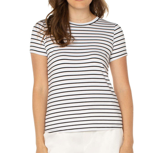 Top de Mujer con Cuello en V, Manga Corta, Ajustado, de Poliéster, Casual, Sexy y con Encaje Transparente, para Primavera/Verano - Product Image 5