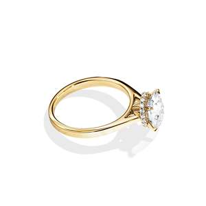 Oval Cut Diamond Engagement Ring for Women in 14k gold plated Prong Setting floral Style Fine Jewelry - Product Image 4