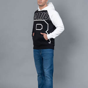 Sudadera con Capucha para Hombre, Estilo Urbano Deportivo, Estampado Gráfico en Contraste, Diseño Moderno con Impresión Puff Ink - Product Image 5
