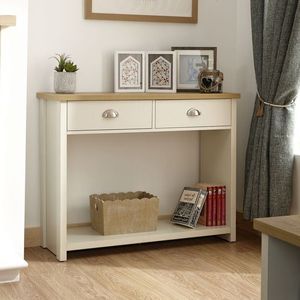 Mesa Consola de Madera Sólida, Mueble Resistente y Duradero para Sala de Estar, Entrada, Pasillo, Dormitorio, Oficina, Mesa Decorativa - Product Image 1