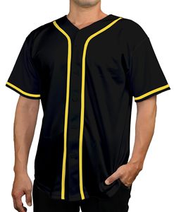 Maillot de baseball personnalisé 100% polyester, chemises de baseball unies blanches, haut de baseball pour hommes, sublimation, maillot de baseball pas cher - Product Image 2