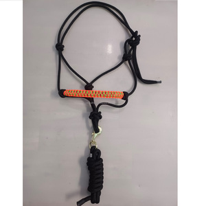 Halter de corde PP de cheval équin équestre de haute qualité avec licou tressé en plomb licou de cheval confortable avec plomb de trois mètres - Product Image 1