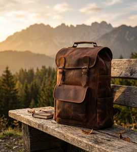 Luxury Genuine Leather Backpack <b>Men</b> Vintage <b>Travel</b> Laptop Rucksack Custom Waterproof Outdoor School <b>Bag</b> LBK-0103 - Product Image 4