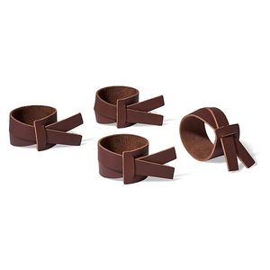 Anneaux de serviette en cuir de qualité supérieure pour table à manger, élégants porte-serviettes réutilisables pour la décoration de mariage et d'hôtel - Product Image 6