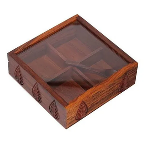 Caja de Madera para Frutos Secos, Estilo Rústico, Hecha a Mano, Decorativa, Ecológica - Product Image 2