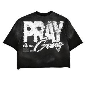 Mejor Fabricante de Ropa, MOQ Bajo, Camisetas Unisex Oversize con Dobladillo Abierto y Estampado Serigrafiado, 100% Algodón, Camiseta de Alto Gramaje con Lavado Ácido - Product Image 3