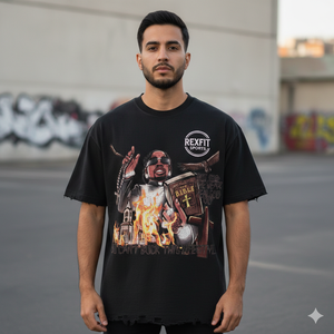 T-shirt court unisexe oversize en tissu épais 220 GSM, streetwear, impression de logo personnalisée, marque privée, faible MOQ - Product Image 3