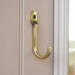 Classic Brass Wall Mount <b>Hook</b> Single <b>Coat</b> Hanger Anti Rust Metal <b>Decorative</b> <b>Hook</b> for Clothing Home Accessories hardware <b>Hooks</b> - Product Image 2