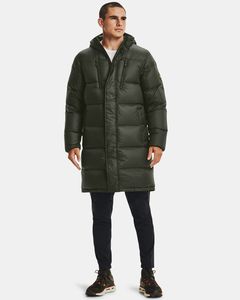 Women's Long <b>Quilted</b> Winter Jacket Hooded Full Sleeve Zipper Closure Solid Color Polyester Shell Thick Warm Coat - Product Image 3