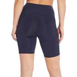 Shorts de sport décontractés pour femmes, taille haute, séchage rapide, 100 % polyester, pour entraînement, course à pied, fitness, évacuation de l'humidité, OEM ODM, vente en gros - Product Image 3