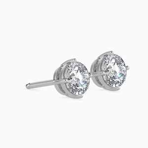 Pendientes de Diamantes VVS de 1.0 Quilates Cultivados en Laboratorio, Certificados por IGI, Oro Blanco Sólido de 14K, Joyería de Lujo Brillante para Bodas, Regalo para Fiestas - Product Image 2