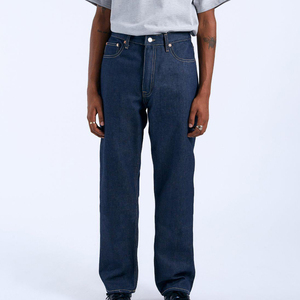 Jean décontracté pour homme, coupe droite, taille mi-haute, couleur unie, qualité supérieure, tricoté, délavage moyen, best-seller - Product Image 2