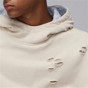 Sudadera con capucha con cremallera y letras bordadas, 100% algodón, forro polar de punto, manga larga, efecto vintage lavado, oversize, para invierno - Product Image 4