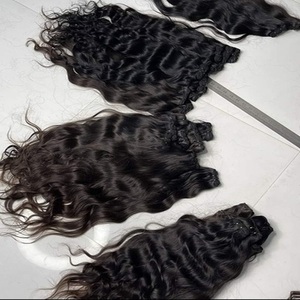 Lots de tissages de cheveux humains vierges Remy indiens JAE Modèle 2601, 6 paquets de 30 pouces, noirs naturels, lisses et soyeux, double trame - Product Image 1