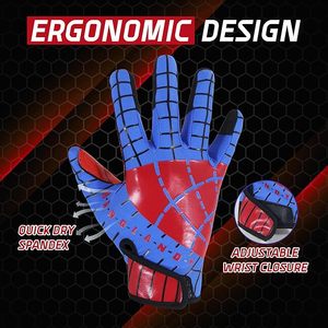 Gants d'entraînement personnalisables en cuir avec motif Spider-Man, entièrement recouverts de polyuréthane de haute qualité, antidérapants, pour le sport - Product Image 2