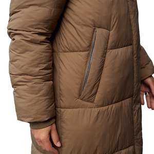 Women's Purple Long Hooded Waterproof <b>Canvas</b> Coat Winter Thick Puffer Jacket Full Sleeve Solid Color Casual Outerwear Zippe7 - Product Image 5