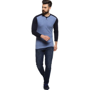 Camiseta de manga larga para hombre, talla grande, 100% algodón, de secado rápido, transpirable, lisa. - Product Image 3